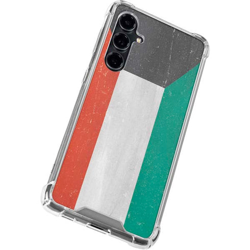 Kuwait Flag Distressed Galaxy S23 FE Clear Case